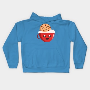 Kawaii Cookie Coffee Bath Kids Hoodie